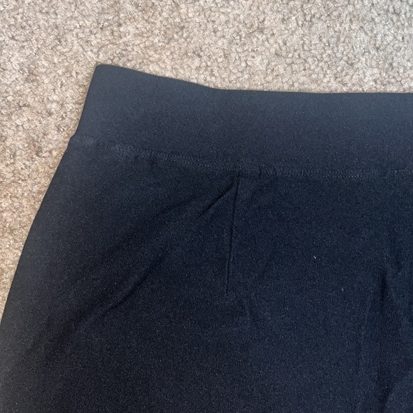 Eileen Fisher Washable Stretch Crepe Wide Straight Leg Pant Black Large - Picture 8 of 10